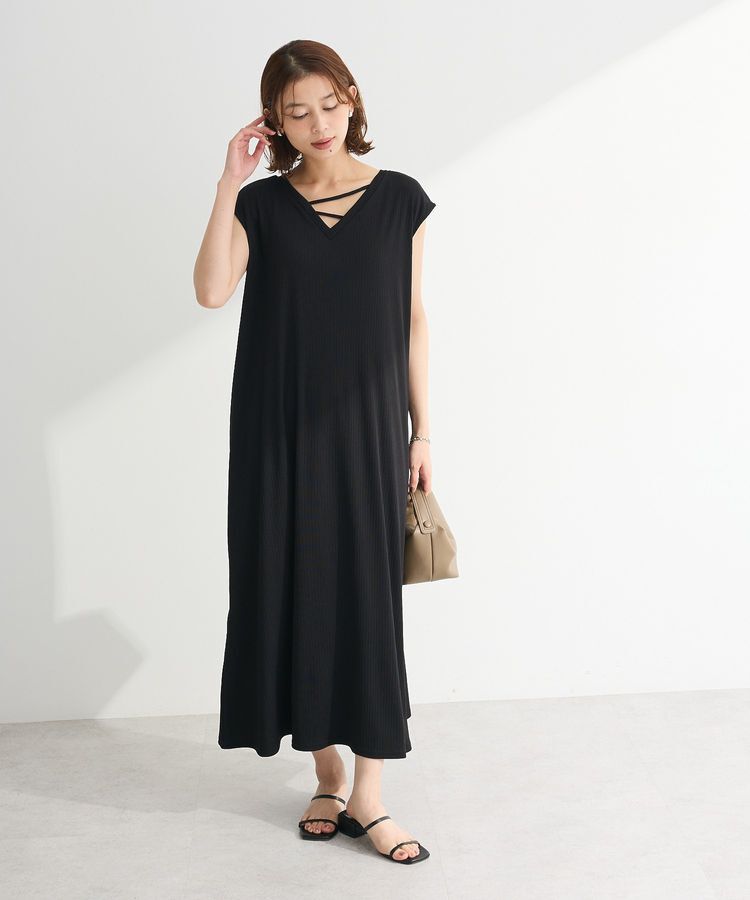 Green Parks「前後2WAYウエストタックワンピース」|ワンピース|Black