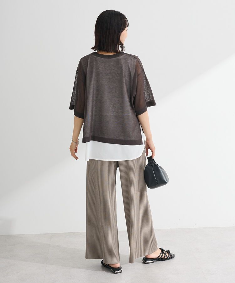 Green Parks「アソートロゴ半袖シアーニットプルオーバー」|ニット・セーター|