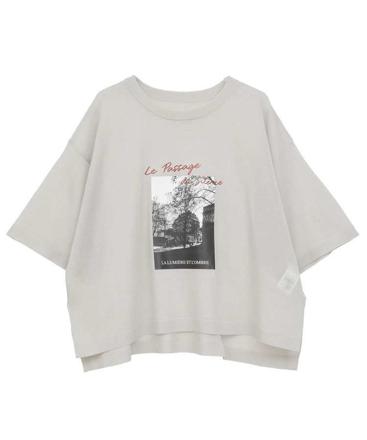 Green Parks「アソートロゴ半袖シアーニットプルオーバー」|ニット・セーター|