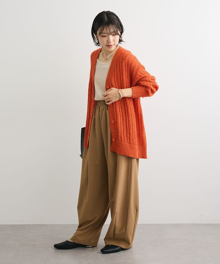 Green Parks「シアーニットVネックカーディガン」|カーディガン|