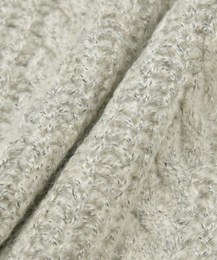 Green Parks「衿付きケーブルzipカーディガン」|カーディガン|