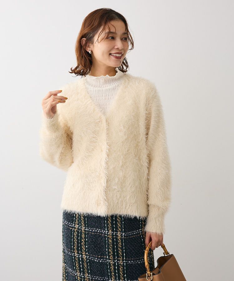 Green Parks「シャギーVネックカーディガン」|カーディガン|