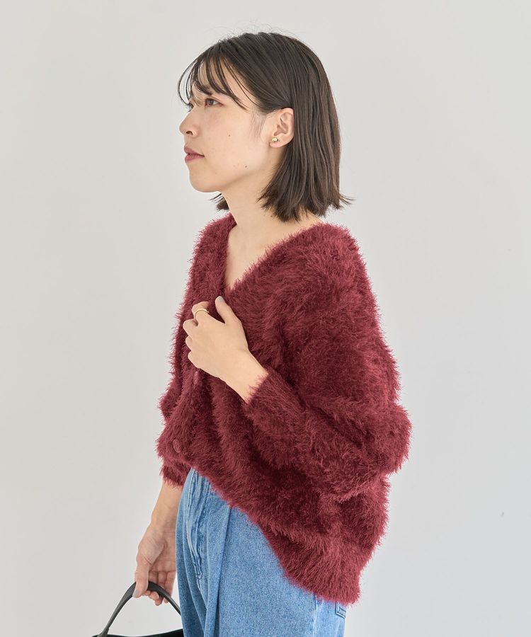 Green Parks「シャギーVネックカーディガン」|カーディガン|