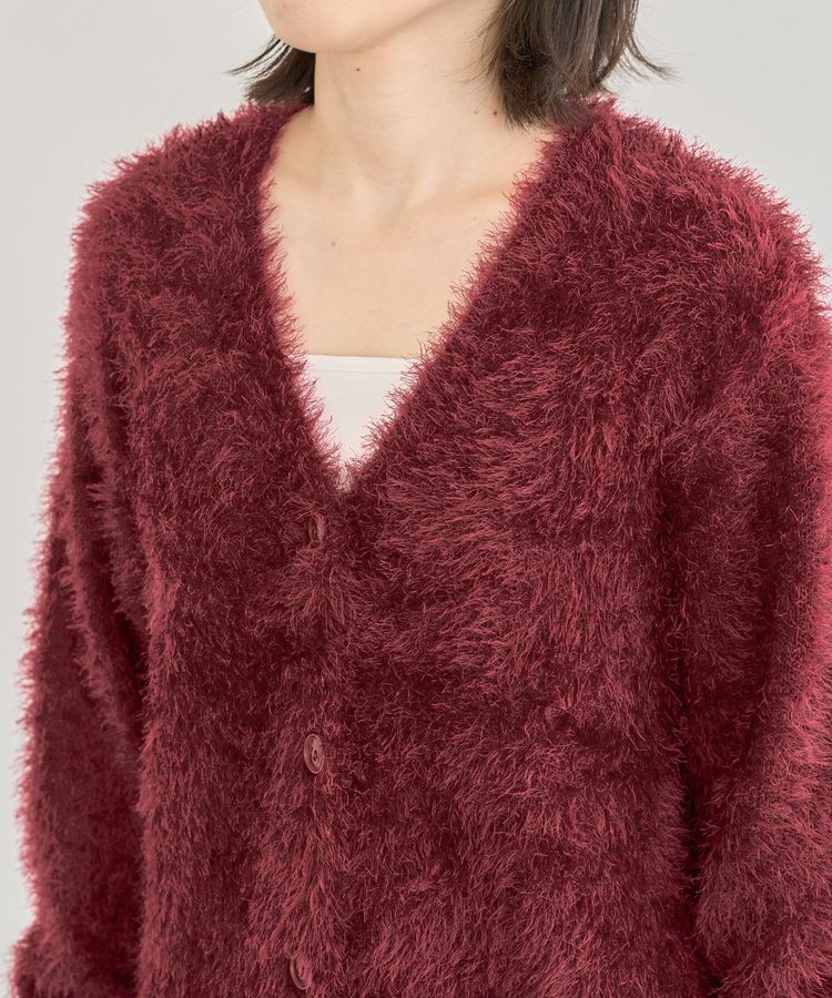 Green Parks「シャギーVネックカーディガン」|カーディガン|