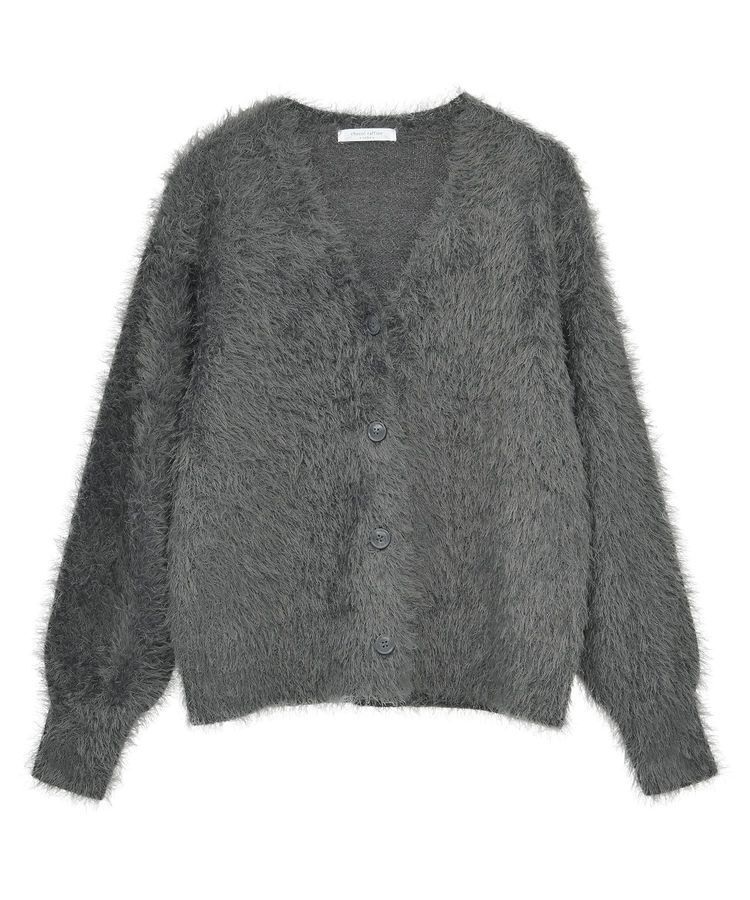 Green Parks「シャギーVネックカーディガン」|カーディガン|