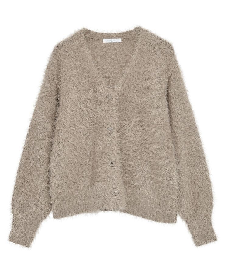 Green Parks「シャギーVネックカーディガン」|カーディガン|