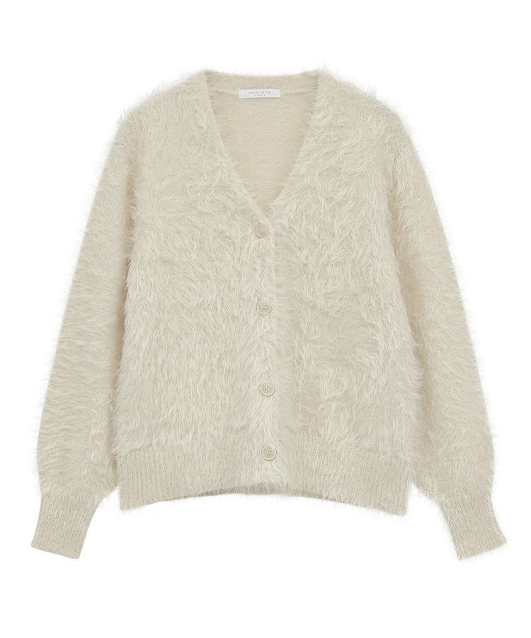 Green Parks「シャギーVネックカーディガン」|カーディガン|