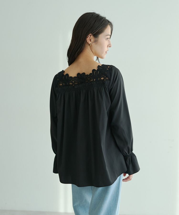 YECCA VECCA「フラワーレースブラウス」|シャツ・ブラウス|