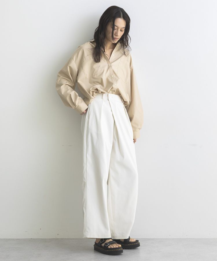 GARAGE OF GOOD CLOTHING「裾ドロストロングスリーブスクエアシャツ」|シャツ・ブラウス|