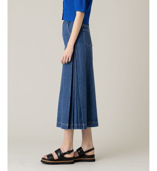LOULOU WILLOUGHBY「【LOULOU WILLOUGHBY】サイドタックロングデニムスカート」|スカート|