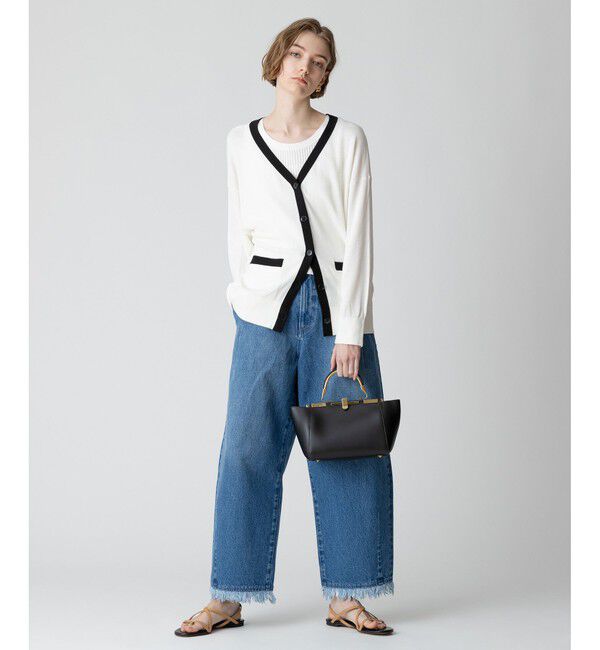 allureville「ハイツイストコットンV カーディガン」|カーディガン|