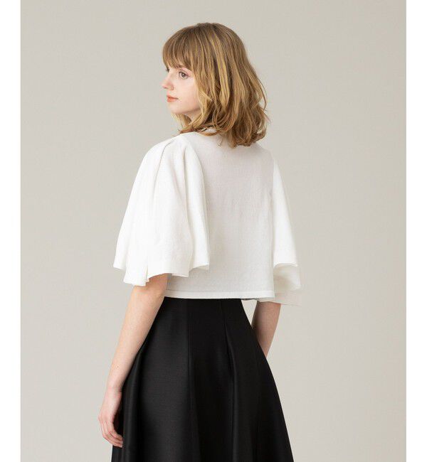 LOULOU WILLOUGHBY「【LOULOU WILLOUGHBY】ミニ丈フレアスリーブプルオーバー」|ニット・セーター|