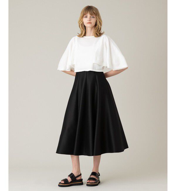 LOULOU WILLOUGHBY「【LOULOU WILLOUGHBY】ミニ丈フレアスリーブプルオーバー」|ニット・セーター|