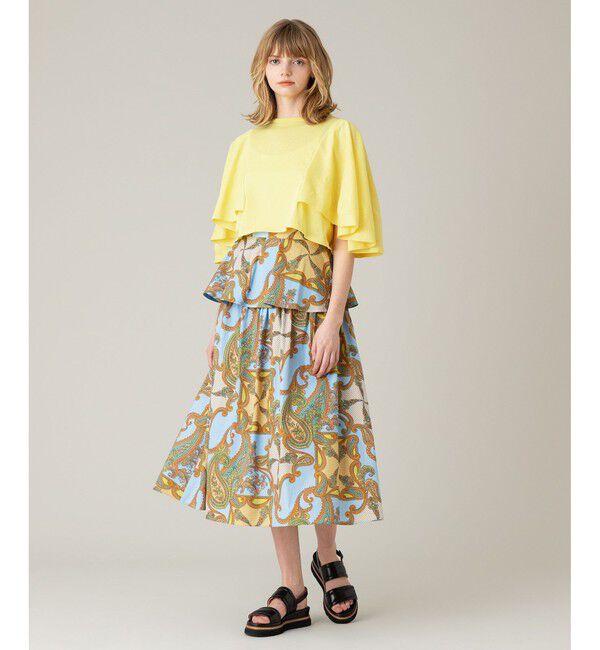 LOULOU WILLOUGHBY「【LOULOU WILLOUGHBY】ミニ丈フレアスリーブプルオーバー」|ニット・セーター|