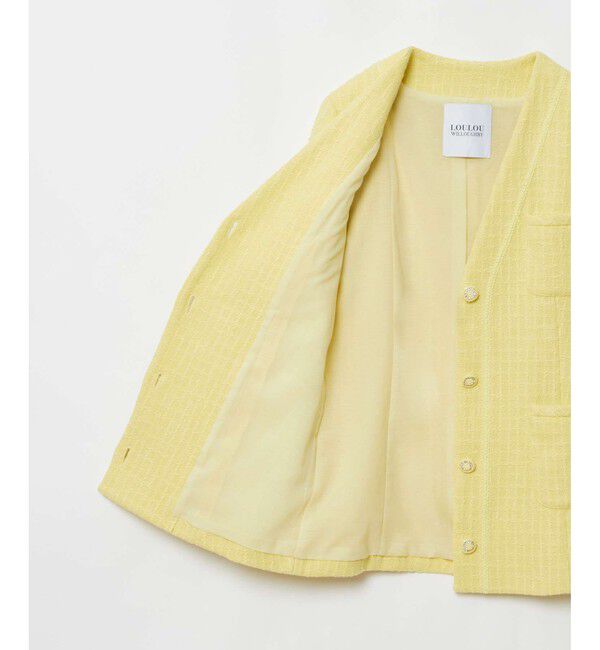 LOULOU WILLOUGHBY「【LOULOU WILLOUGHBY】スラブツイードロングジャケット」|その他|