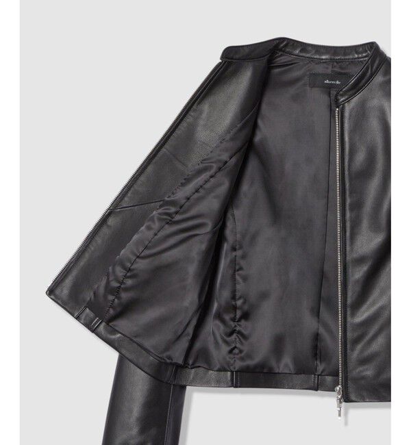 allureville「スタンドカラーレザーライダースジャケット」|ライダースジャケット|