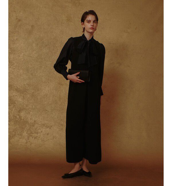 allureville「バッククロスオールインワン」|オールインワン|ブラック