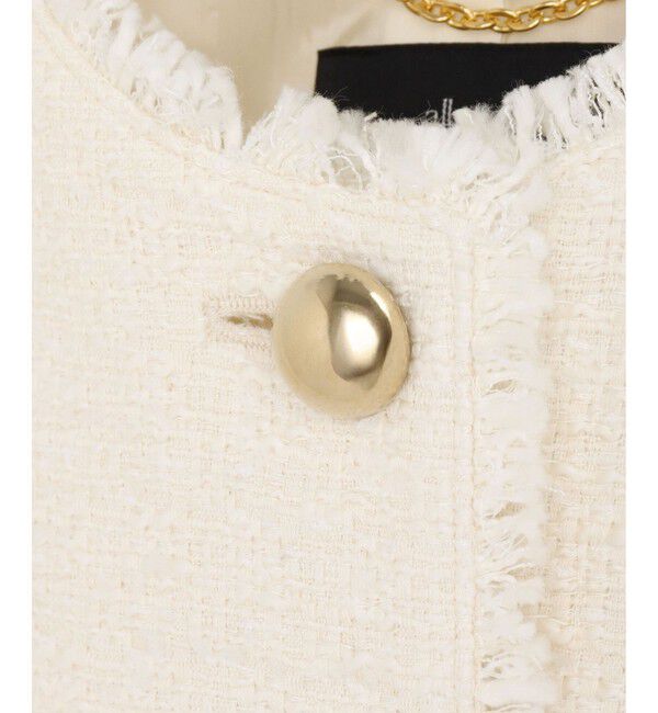 allureville「ツイードノーカラージャケット」|ノーカラージャケット|