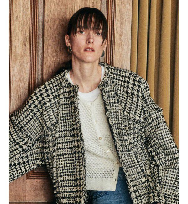 allureville「透かし編みジレプルオーバー」|ニット・セーター|オフホワイト