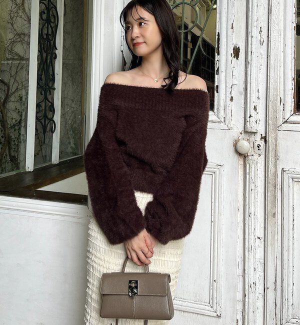  「後ろリボン2wayニットSETワンピ」|ワンピース|