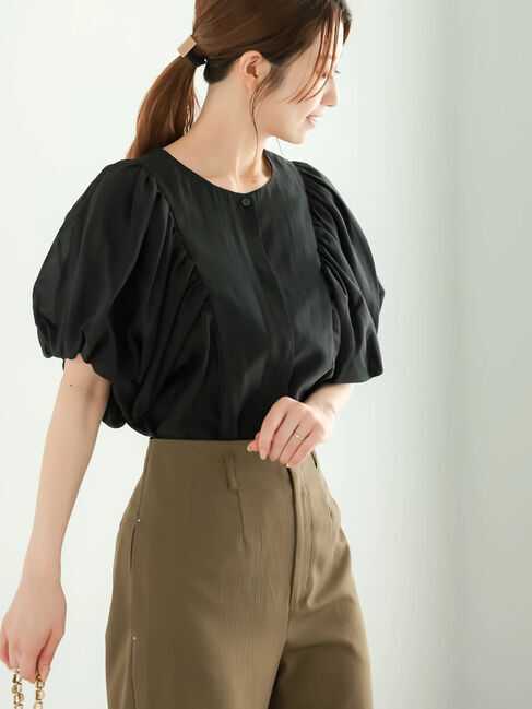 Te chichi「ギャザーバルーンブラウス」|シャツ・ブラウス|ブラック