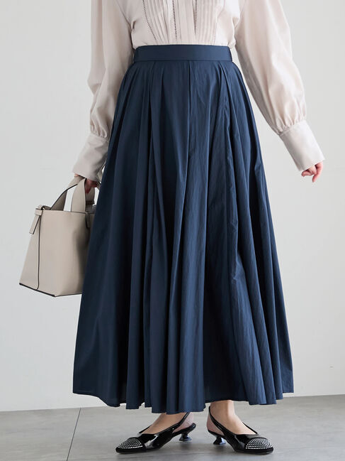 Te chichi「シアープレンティフレアスカート」|スカート|ネイビー