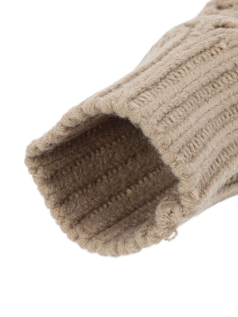 Samansa Mos2「葉っぱ柄透かし編みアームウォーマー」|手袋|