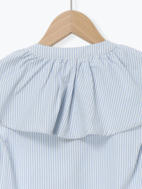 Samansa Mos2 Lagom「☆ストライプ柄ビッグカラーブラウス(セットアップ可)」|シャツ・ブラウス|