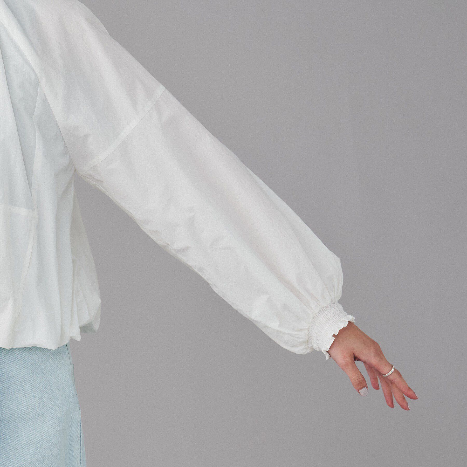 UNTITLED「【MARILYN MOON】プリーツナイロンシアーバルーンブルゾン」|ブルゾン・スタジャン|