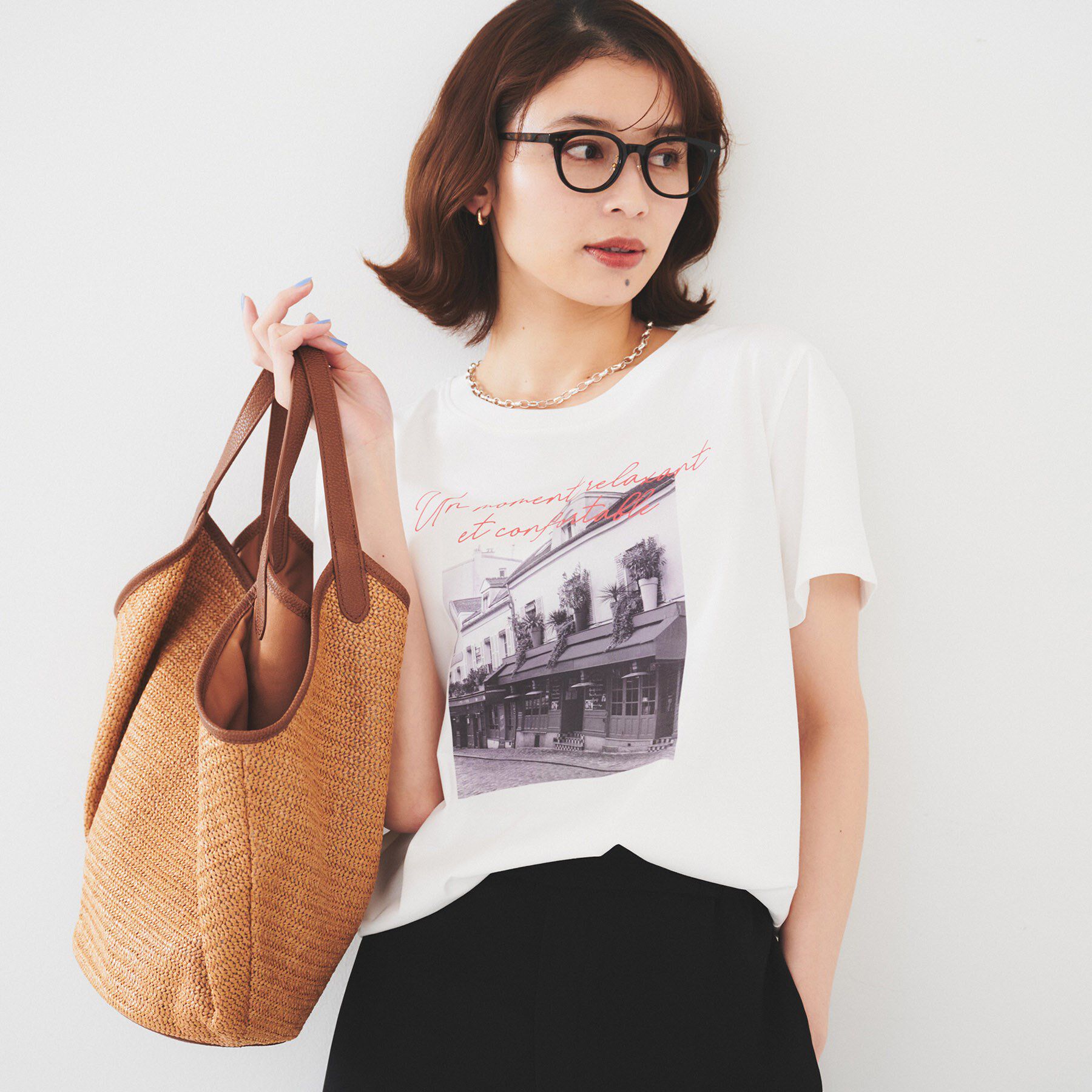 UNTITLED「【洗える/ロゴ】プリントジャージTシャツ」|Tシャツ・カットソー|