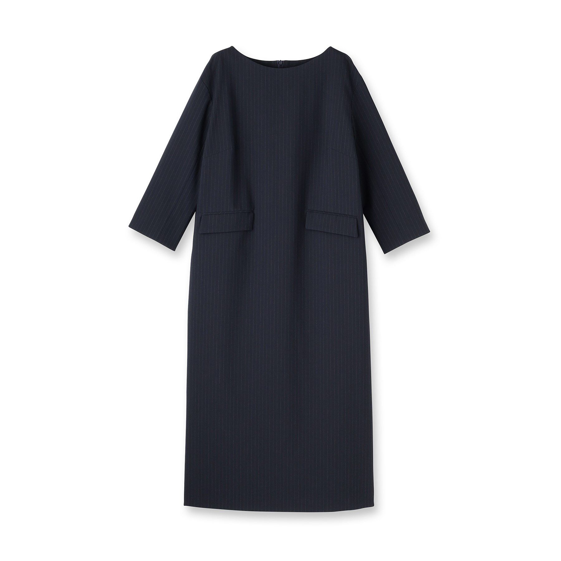 UNTITLED「【洗える/ストレッチ性】スーツライク ストライプワンピース」|ワンピース|