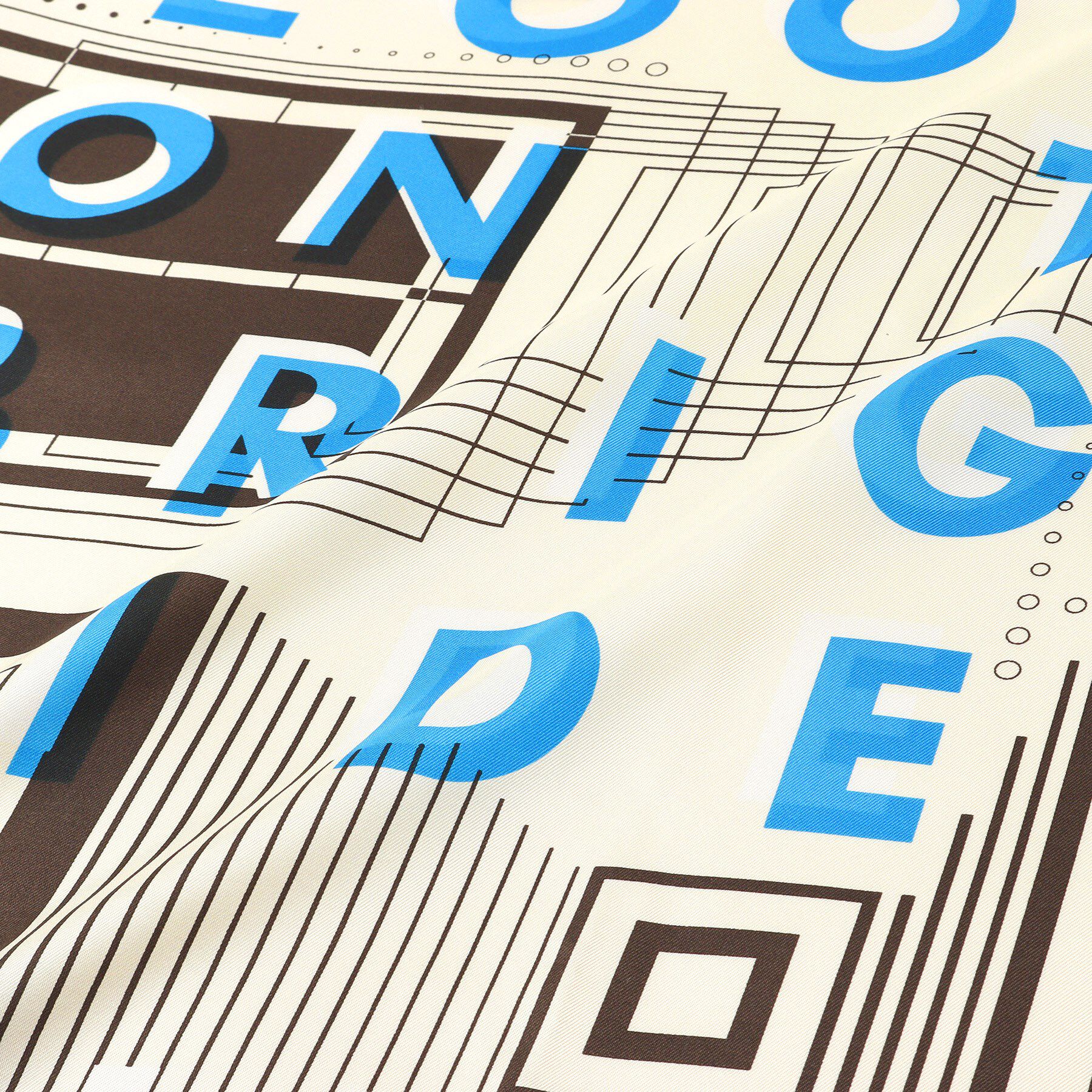 UNTITLED「【manipuri】65&times;65正方形 ポスター柄シルクスカーフ」|ストール|