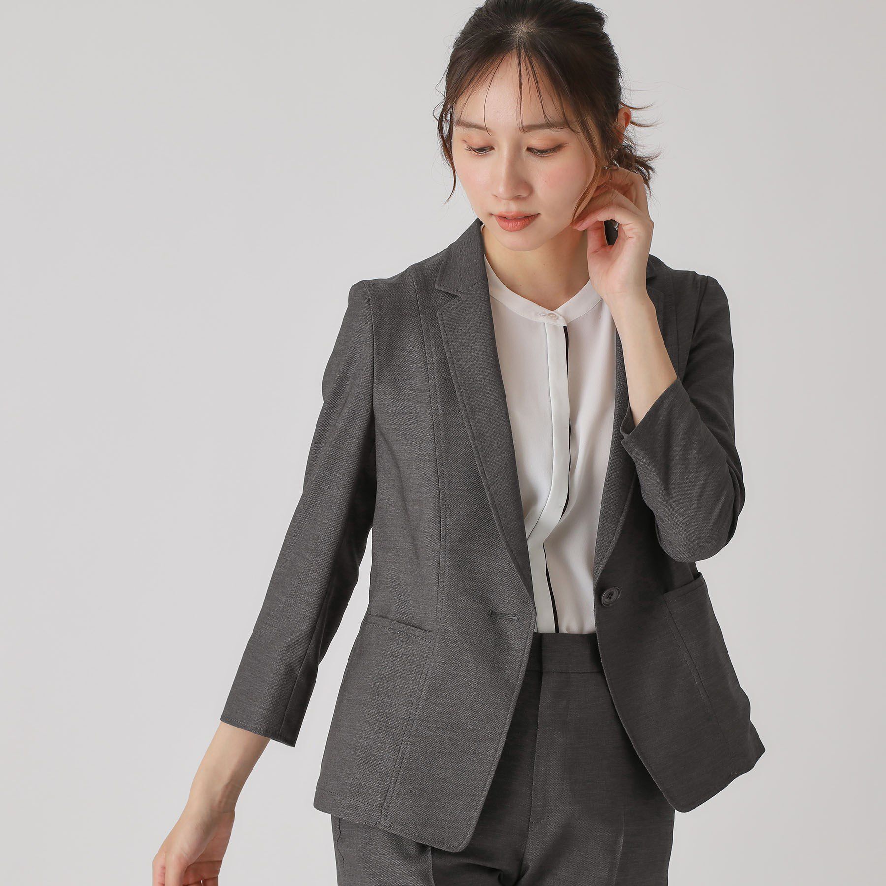 COUP DE CHANCE「【手洗い可／日本製】テーラードジャケット」|テーラードジャケット|チャコールグレー(0