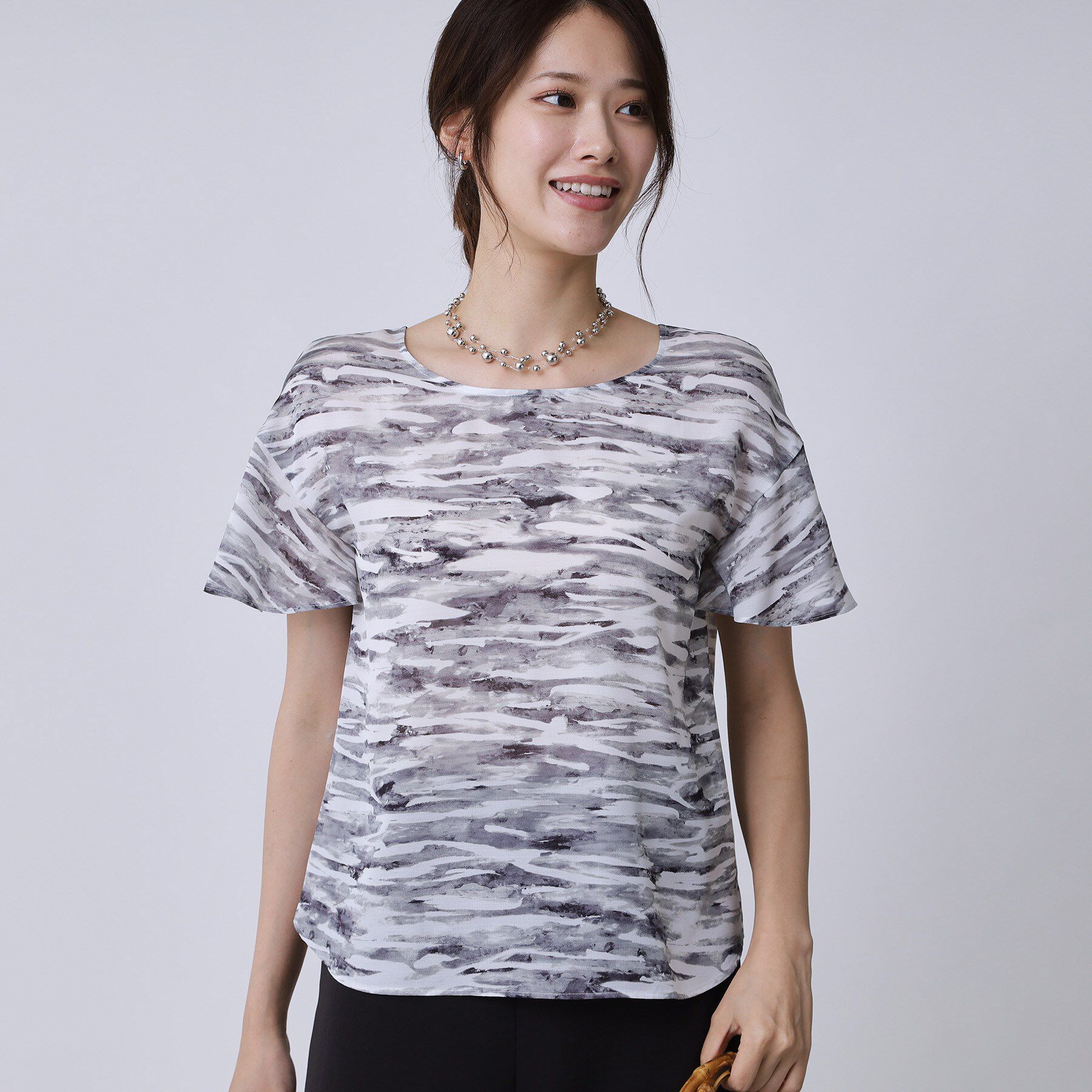 COUP DE CHANCE「【手洗い可／日本製】プリント柄ブラウス」|シャツ・ブラウス|