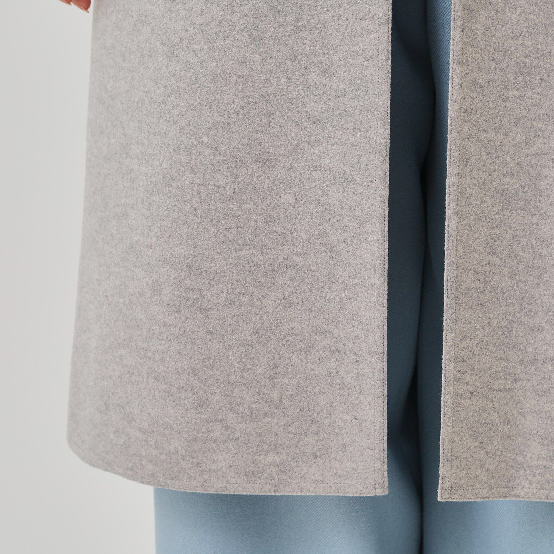 COUP DE CHANCE「【日本製／軽量】Iラインシルエットのコーディガン」|ノーカラーコート|