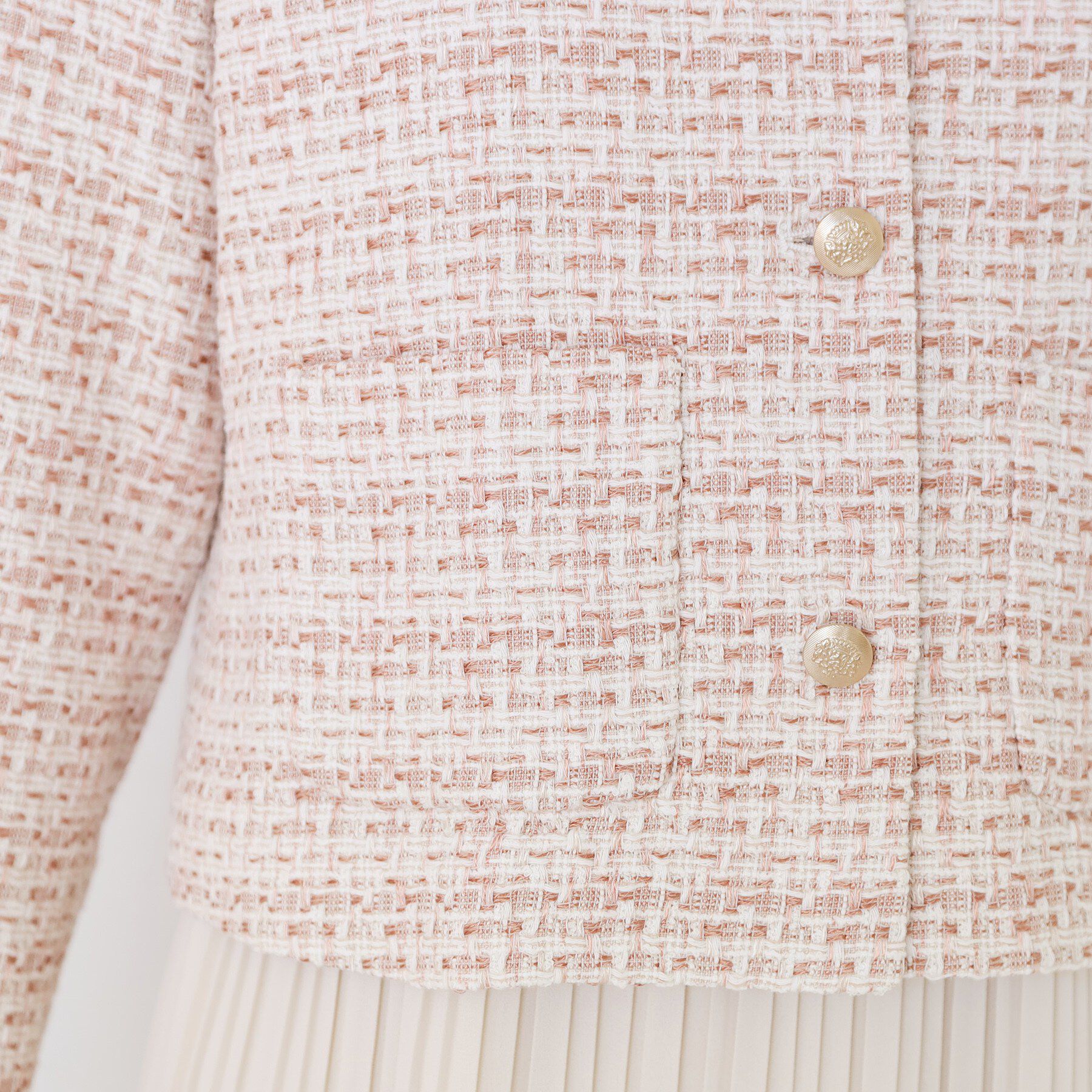 COUP DE CHANCE「【ON/OFF着回し】カラーツイードジャケット」|ノーカラージャケット|