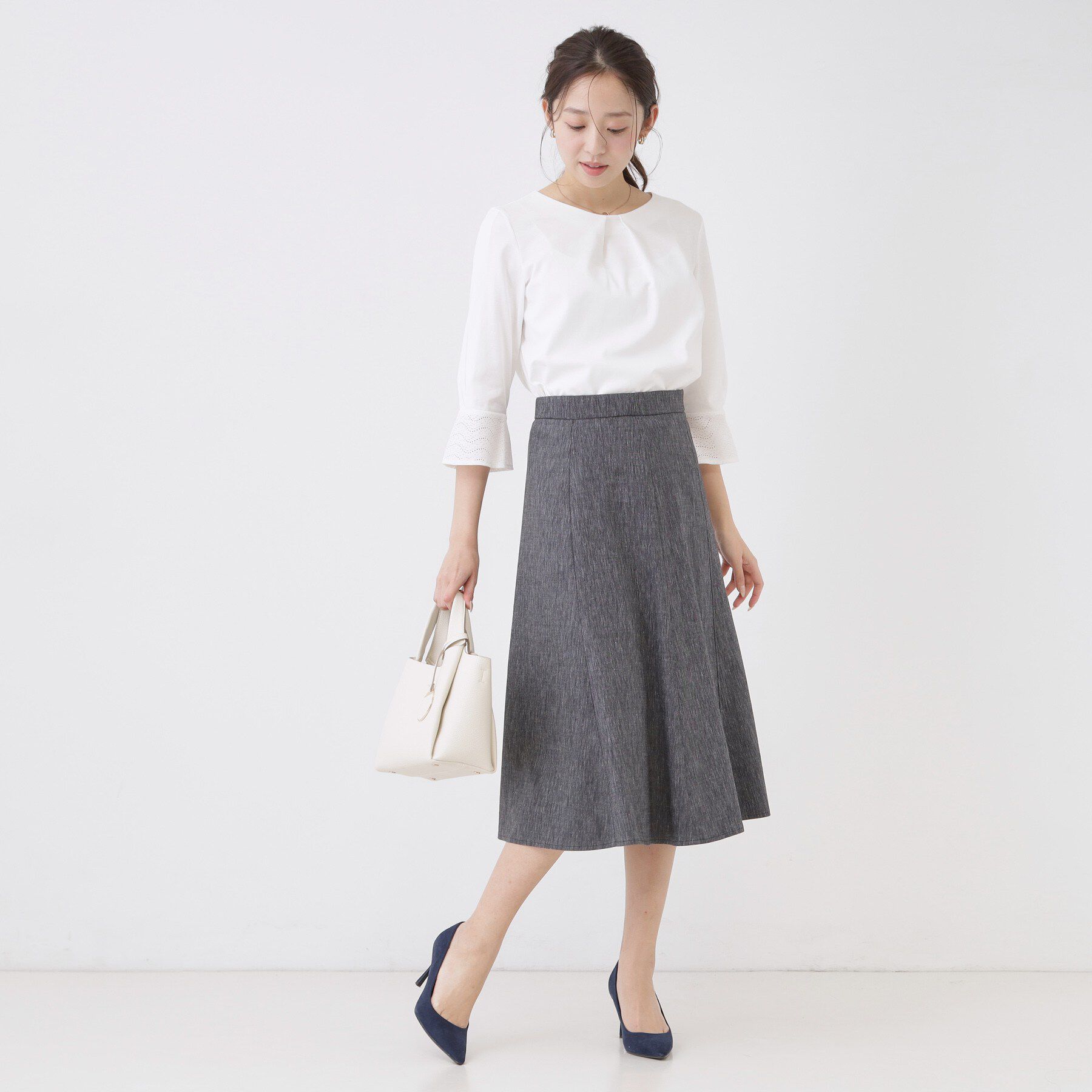 COUP DE CHANCE「【手洗い可／日本製】レース袖カットソー」|Tシャツ・カットソー|