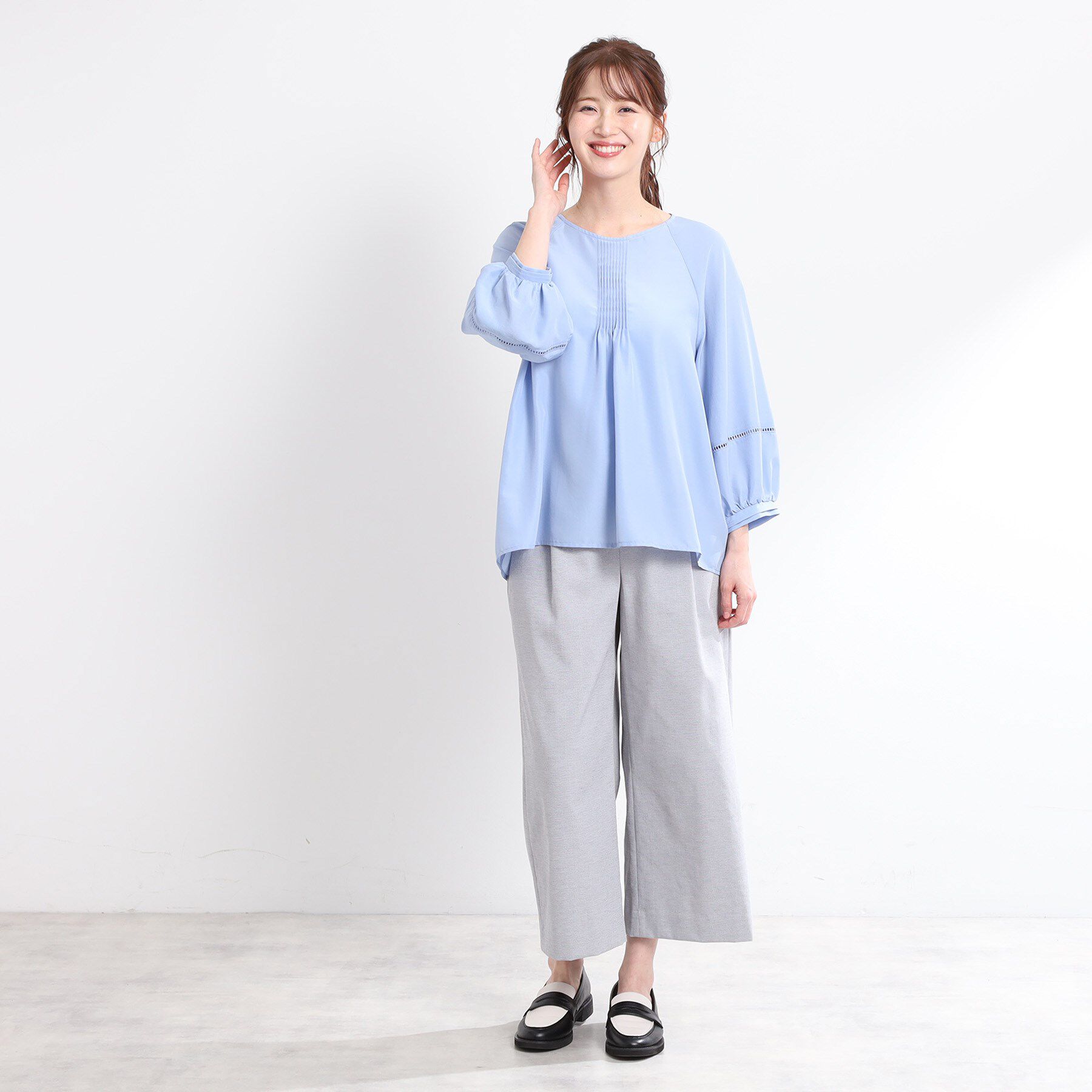 Reflect「【E‐QUALITY／手洗い可】ピンタックブラウス」|シャツ・ブラウス|