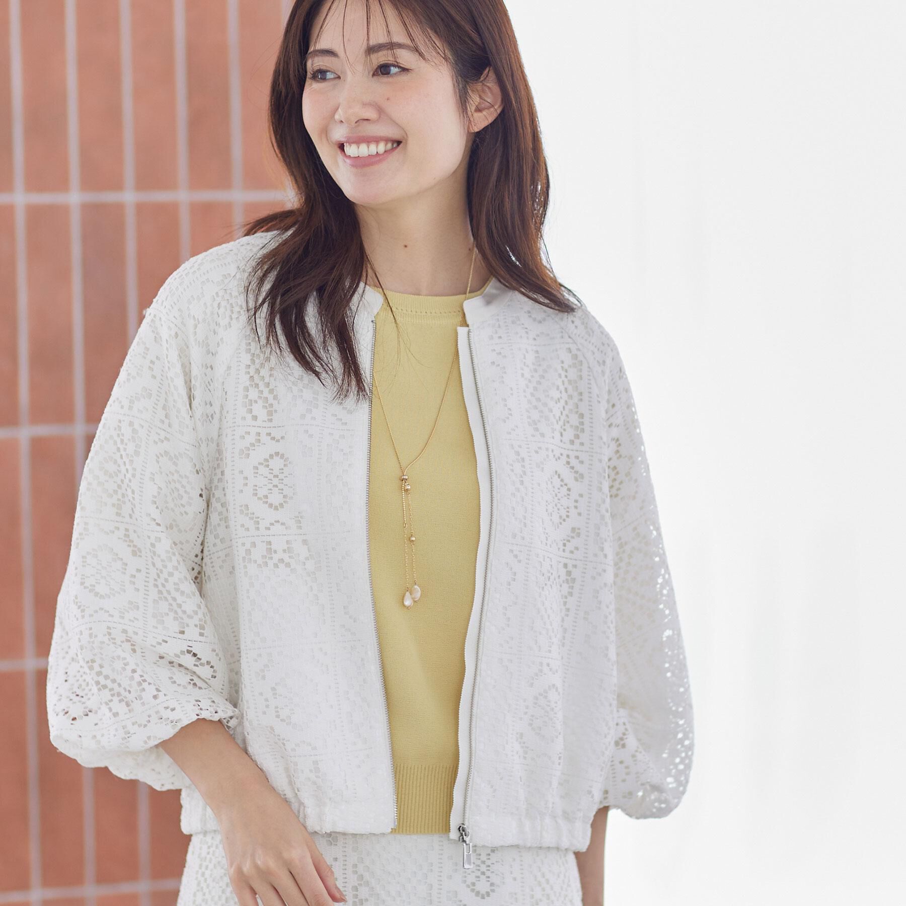 Reflect「【セットアップ可】ジップアップレースショートブルゾン」|ブルゾン・スタジャン|