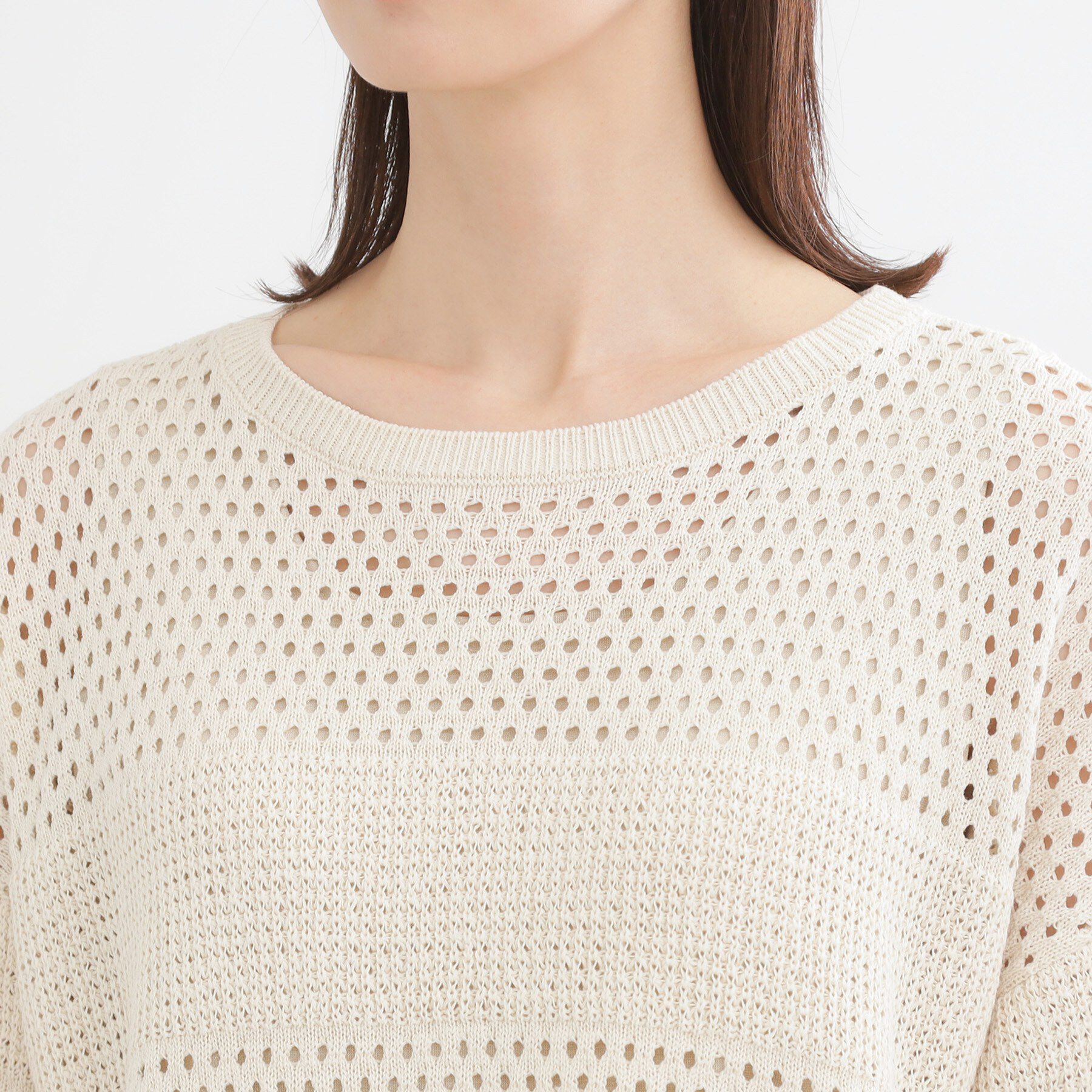 Reflect「【レイヤードにおすすめ◎】メッシュ風ドライタッチニット」|ニット・セーター|