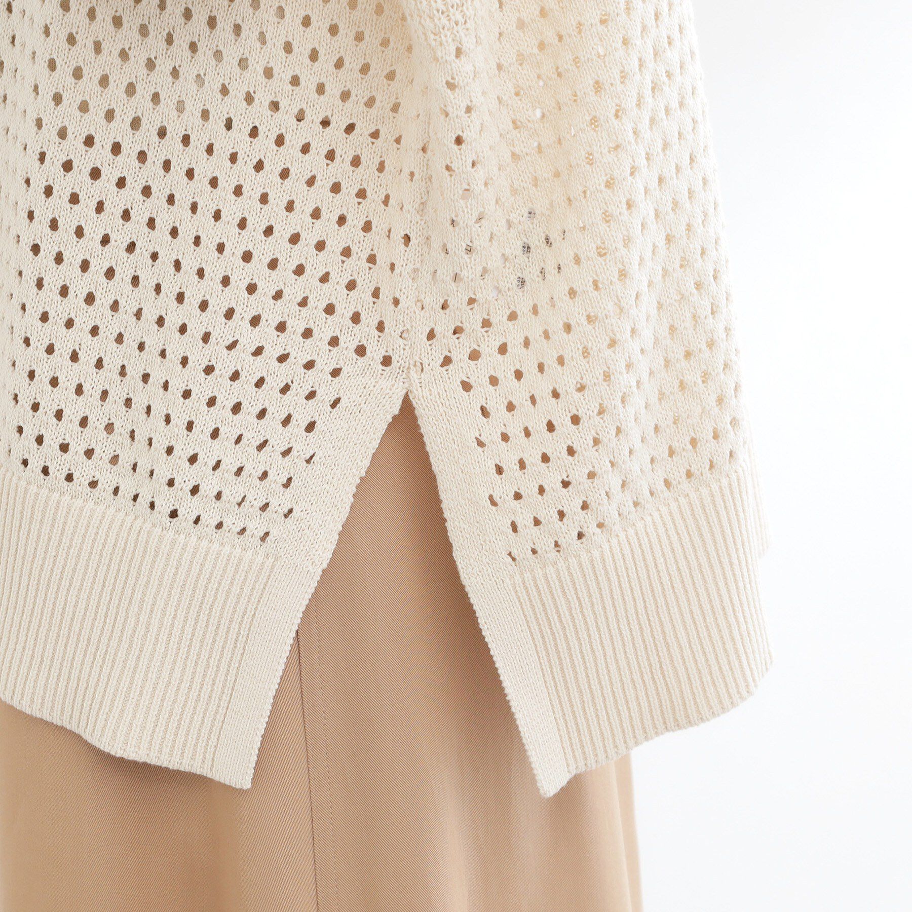 Reflect「【レイヤードにおすすめ◎】メッシュ風ドライタッチニット」|ニット・セーター|