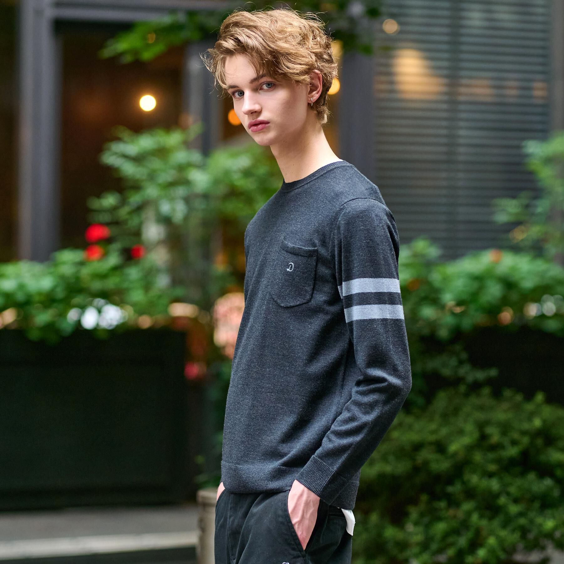 DRESSTERIOR「ウォッシャブルファインメリノ クルーネックニット」|ニット・セーター|