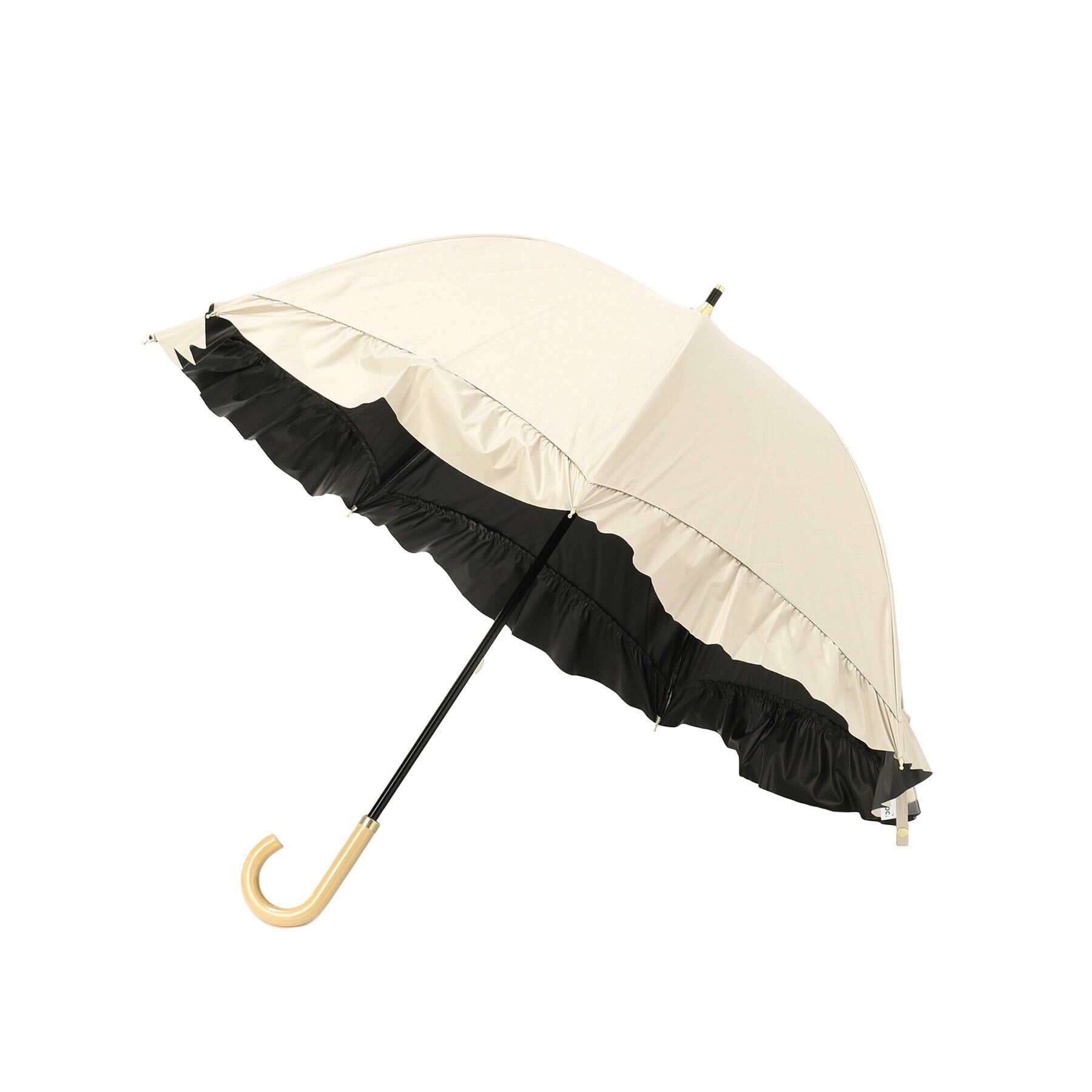 grove「遮光ドームパラソル フリルパラソル【晴雨兼用】【長傘】」|傘|ベージュ(052)