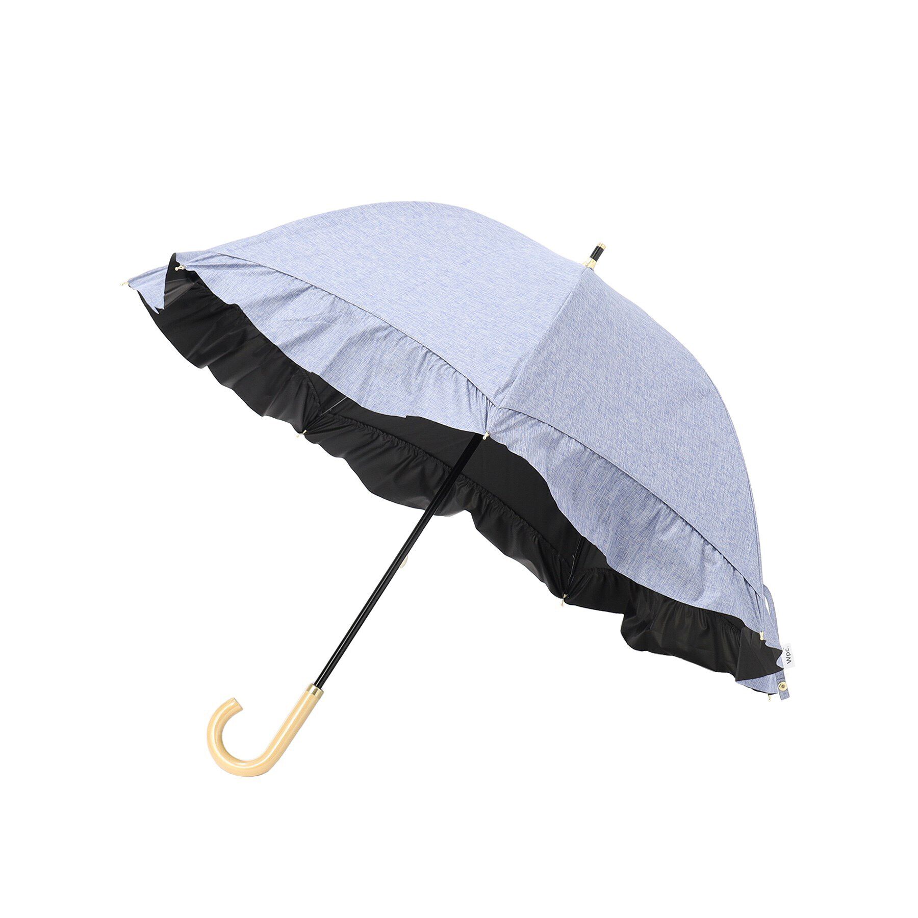grove「遮光ドームパラソル フリルパラソル【晴雨兼用】【長傘】」|傘|ブルー(092)