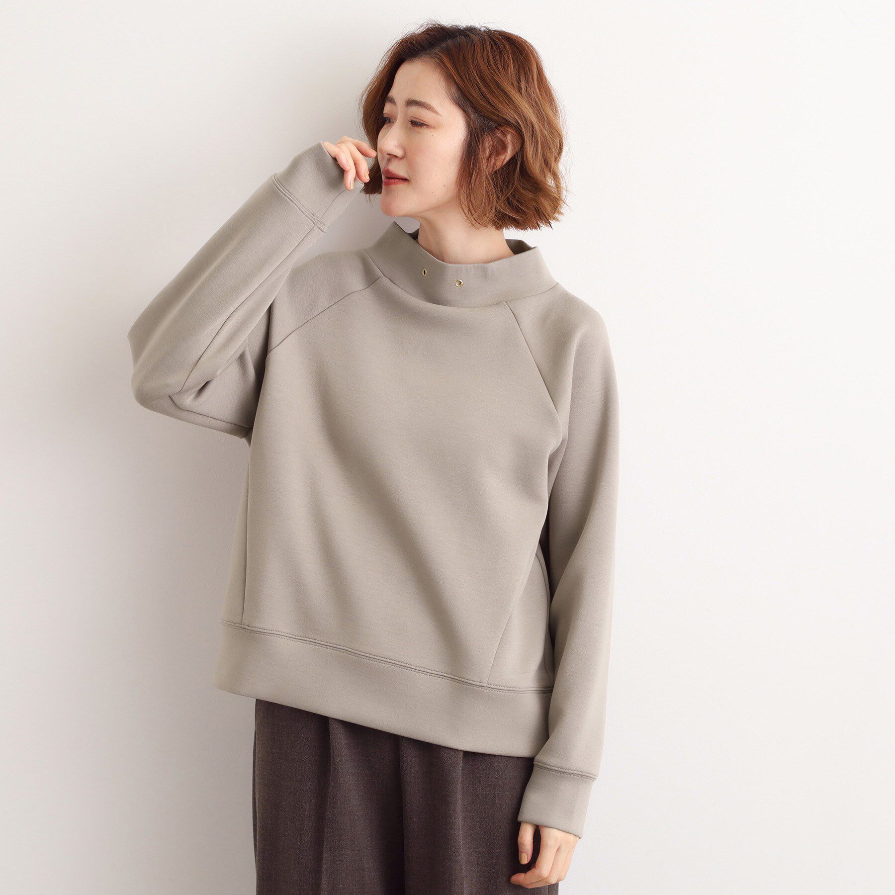 grove「モックネックダンボールスウェット」|パーカー|