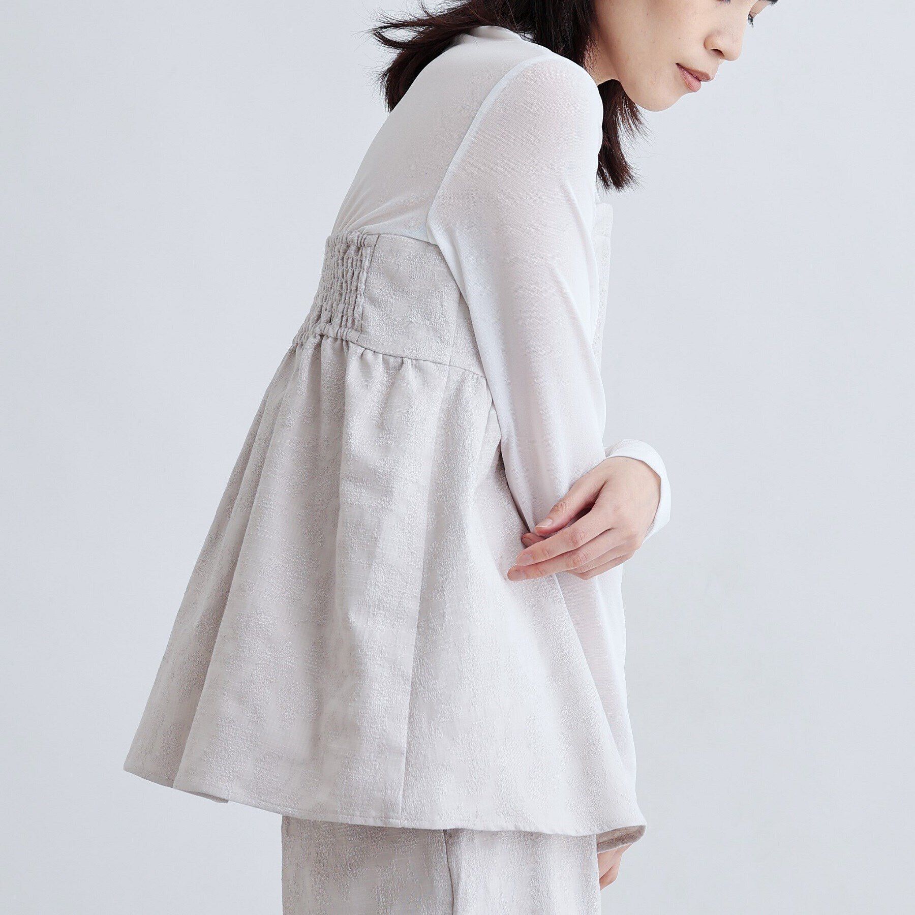 GALLEST「【セレモニー/セットアップ可能】フローラルジャカードトップス」|シャツ・ブラウス|