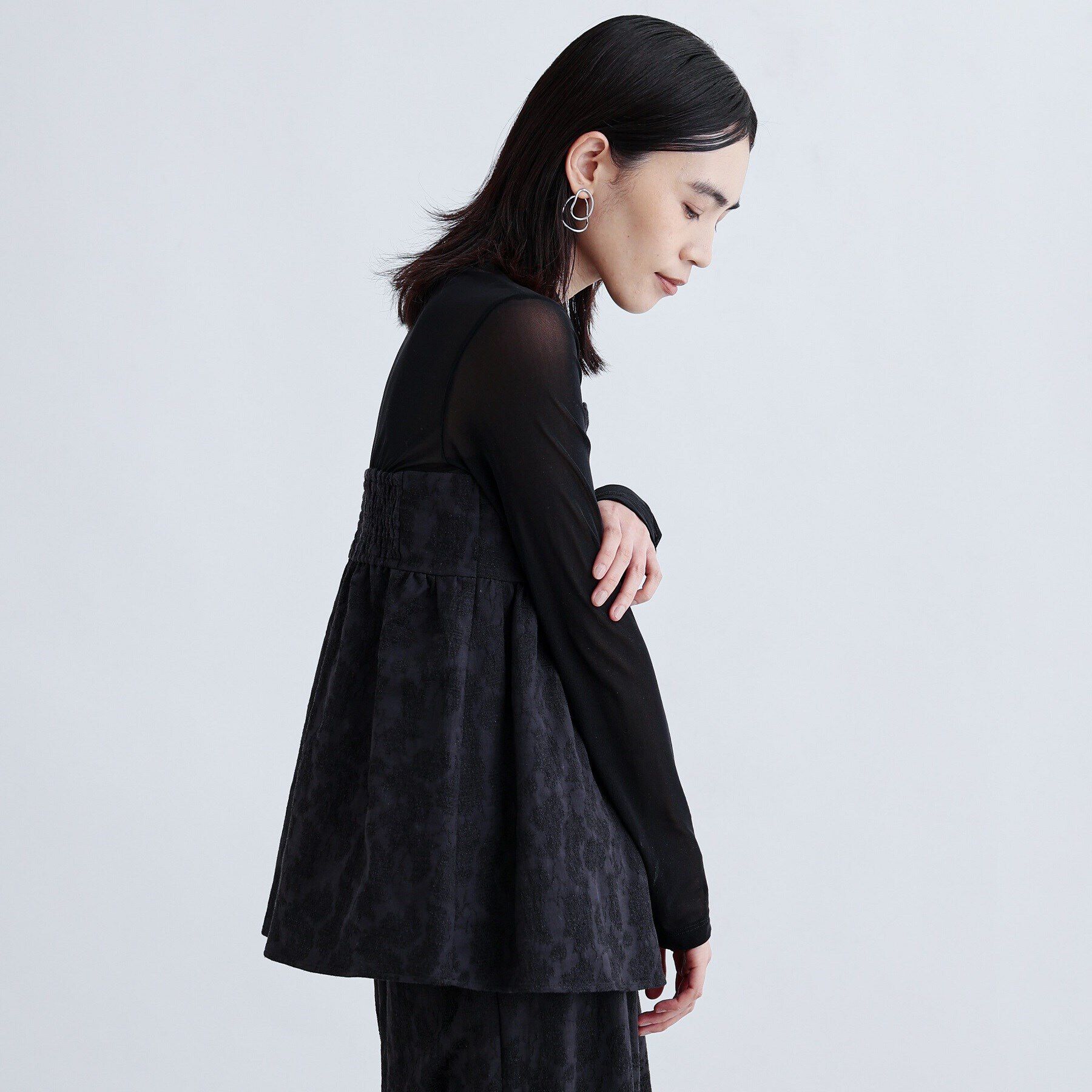 GALLEST「【セレモニー/セットアップ可能】フローラルジャカードトップス」|シャツ・ブラウス|