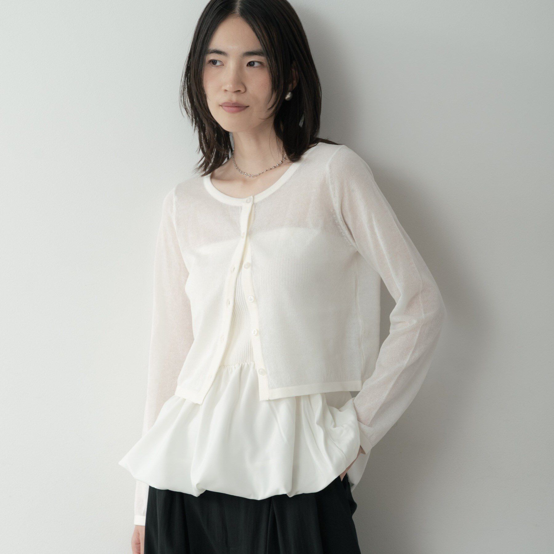 GALLEST「ビスチェシアーアンサンブル」|その他|ホワイト(001)