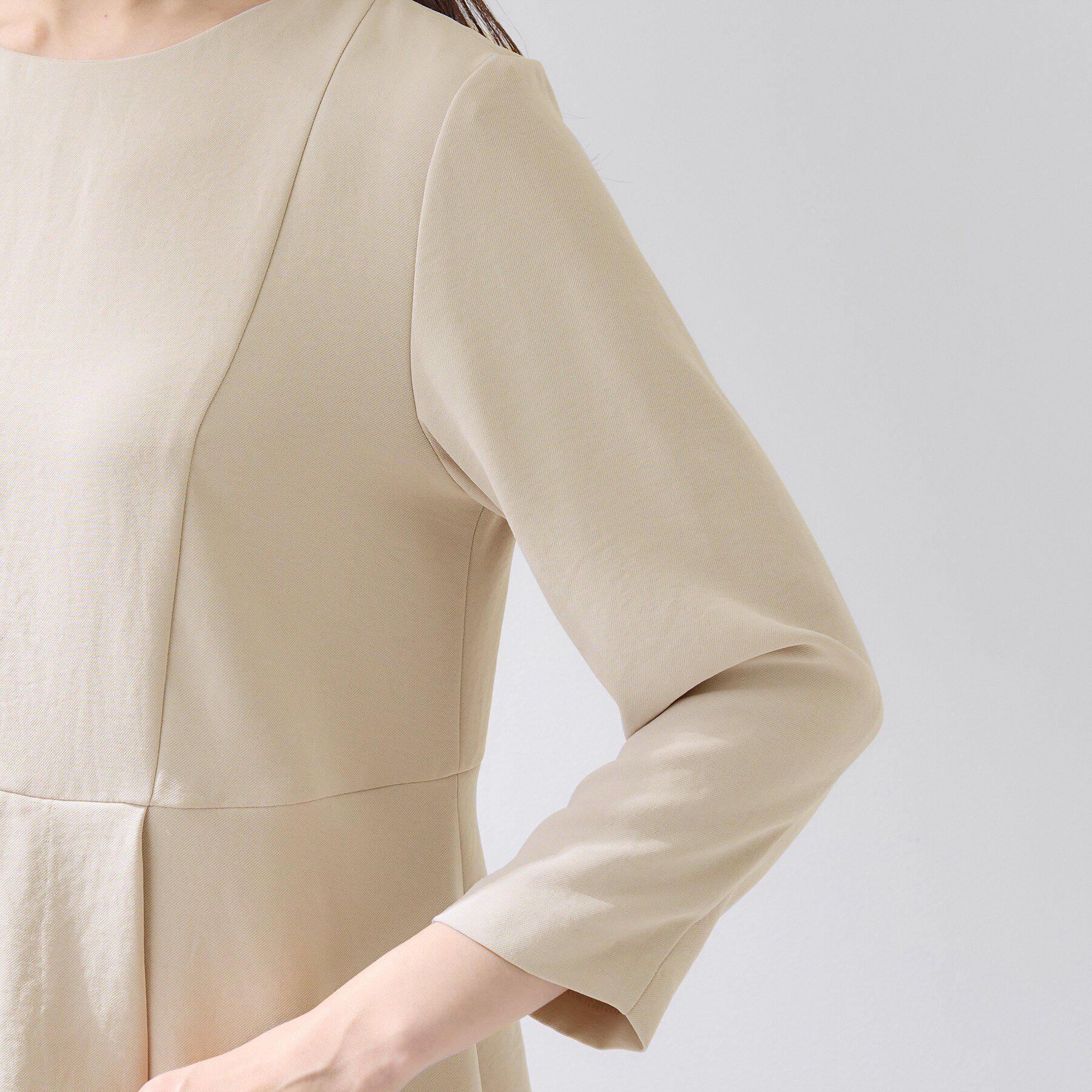 INDIVI「【洗える／UVケア／SETUP可】着る日傘ペプラムブラウス」|シャツ・ブラウス|