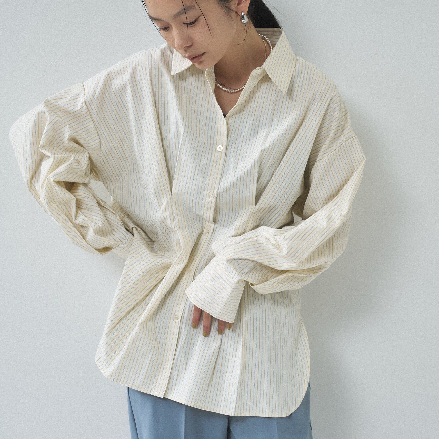 GALLEST「【一部店舗限定】ストライプタックシャツ」|シャツ・ブラウス|